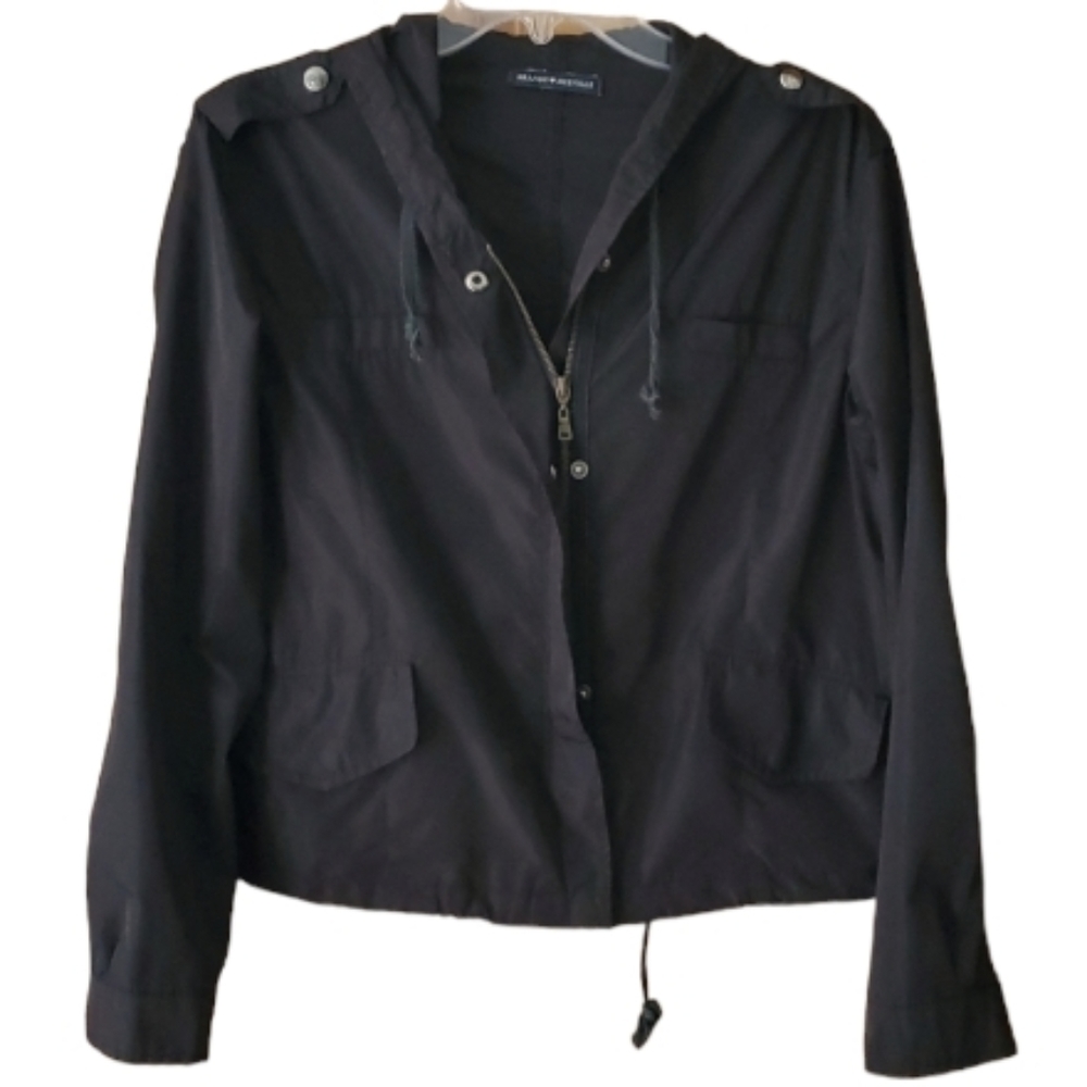 Brandy Melville Black Thin Hooded Jacket